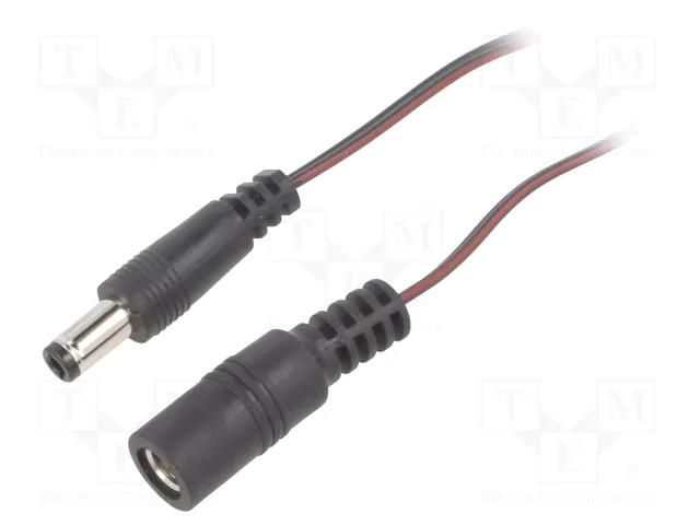 Cable; 2x0.35mm2; DC 5,5/2,5 plug,DC 5,5/2,5 socket; straight BQ CABLE DC.EXT.6600.0300