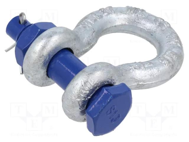 Dee shackle; steel; for rope; zinc; 13mm; 1/2" ELESA+GANTER GN585-13-B