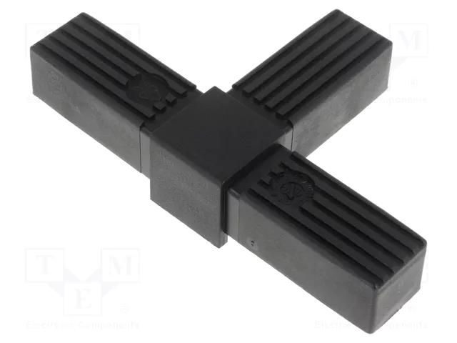Mounting coupler; for profiles; polyamide; -30÷100°C; I: 77mm ELESA+GANTER STC.25-3A-4W-C9