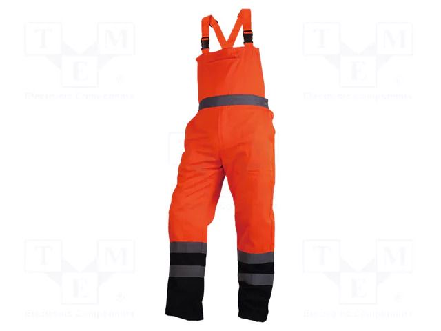 Dungarees; Size: L; orange-navy blue; on suspenders,warning VIZWELL VWVWTC08-BON/L