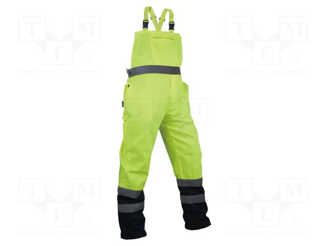 Dungarees; Size: L; yellow-navy blue; on suspenders,warning VIZWELL VWVWTC08-BYN/L