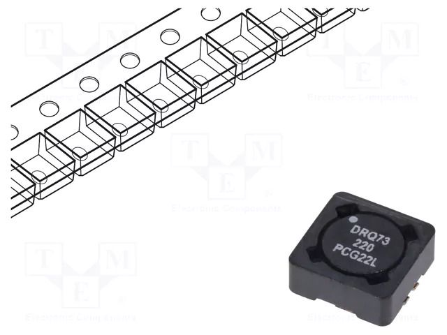 Inductor: wire; SMD; 470uH; Ioper: 350mA; 2.36Ω; ±20%; Isat: 370mA EATON ELECTRONICS DRQ73-471-R