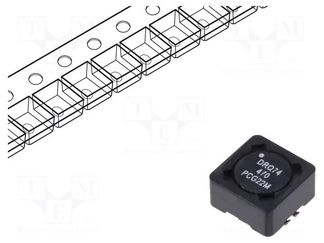 Inductor: wire; SMD; 330nH; Ioper: 6.2A; 7.4mΩ; ±20%; 7.6x7.6x4.45mm EATON ELECTRONICS DRQ74-R33-R