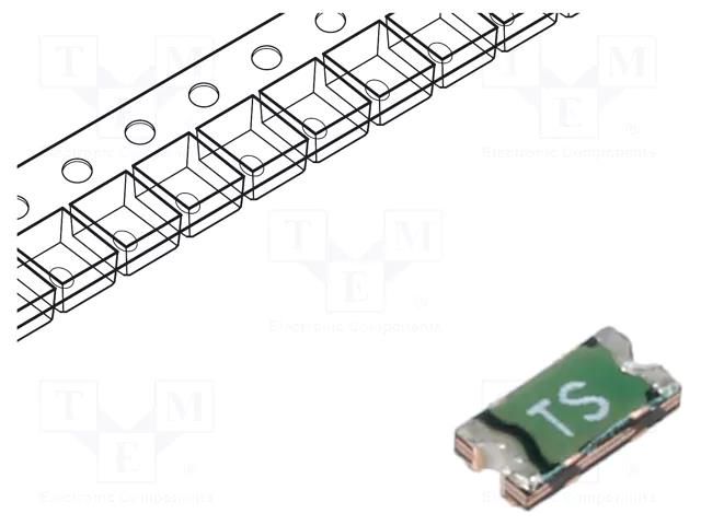 Fuse: PTC polymer; 1A; Imax: 100A; SMD; PTS1206; 1206,3216 EATON/BUSSMANN PTS12066V100