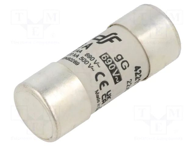 Fuse: fuse; 16A; 690VAC; 440VDC; gG; 22x58mm DF ELECTRIC 422116