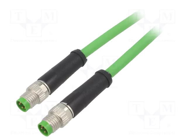 Connecting cable; 7000; IP67; 50VAC; 60VDC; 4A; 3m; PIN: 4; Thread: M8 MURR ELEKTRONIK 7000-89701-7910300