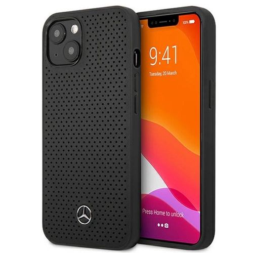 Mercedes MEHCP13MDELBK iPhone 13 6.1 &quot;black / black hardcase Leather Perforated, Mercedes 3666339020743 3666339020743