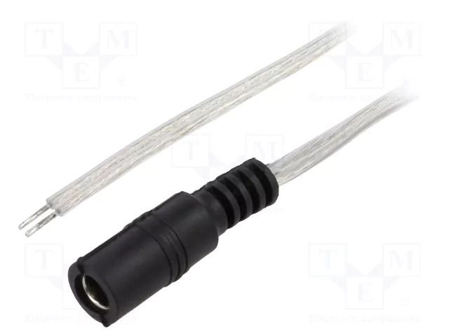 Cable; 2x0.5mm2; wires,DC 5,5/2,1 socket; straight; transparent BQ CABLE DC.CAB.8000.0200