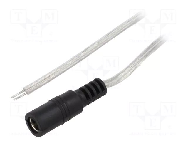 Cable; 2x0.5mm2; wires,DC 5,5/2,1 socket; straight; transparent BQ CABLE DC.CAB.8000.0300
