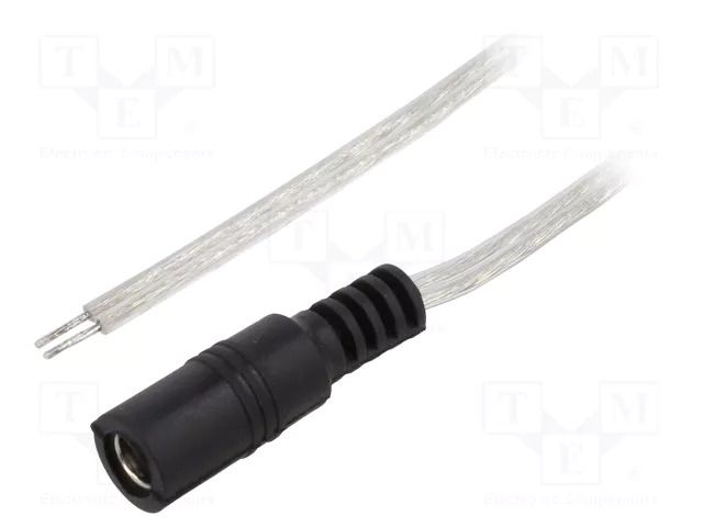 Cable; 2x0.5mm2; wires,DC 5,5/2,1 socket; straight; transparent BQ CABLE DC.CAB.8000.0500