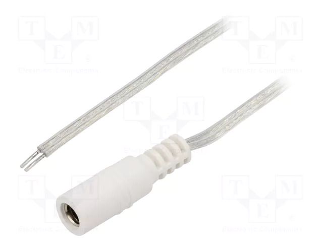 Cable; 2x0.5mm2; wires,DC 5,5/2,5 socket; straight; transparent BQ CABLE DC.CAB.8410.0200