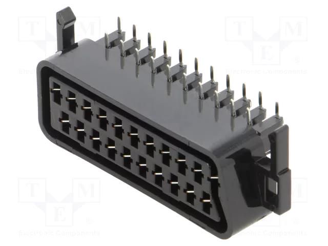 Connector: SCART; socket; female; for panel mounting; angled 90° NINIGI SCART-17