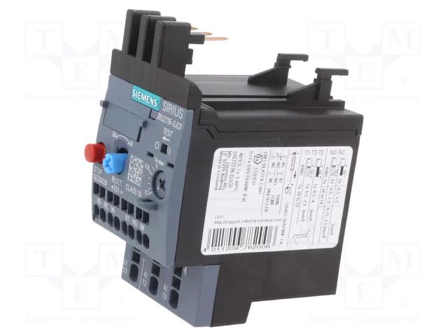 Thermal relay; Size: S00; Auxiliary contacts: NO + NC; 0.7÷1A SIEMENS 3RU2116-0JC0
