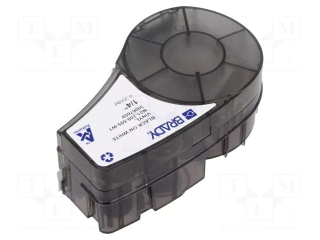 Tape; 6.35mm; 6.4m; white; Character colour: black BRADY BRADY-139744