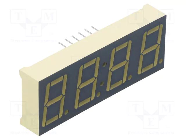 Display: LED; 7-segment; 14.2mm; 0.559"; No.char: 4; red; 31÷72mcd KINGBRIGHT ELECTRONIC CC56-12SURKWA