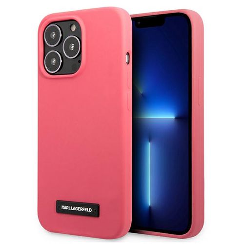 Karl Lagerfeld KLHCP13LSLMP1PI iPhone 13 Pro / 13 6.1 &quot;hardcase fuchsia / fuchsia Silicone Plaque, Karl Lagerfeld 3666339048822 3666339048822