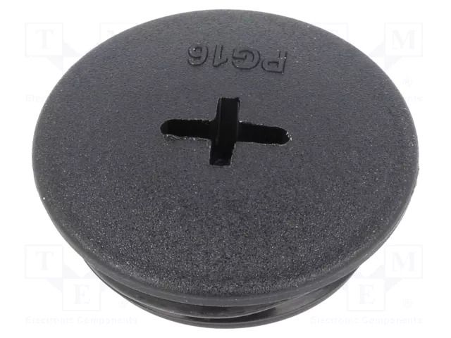 Stopper; PG16; polyamide; black; Thread: PG; 6mm; 10pcs. ALPHA WIRE HPP16-BK080