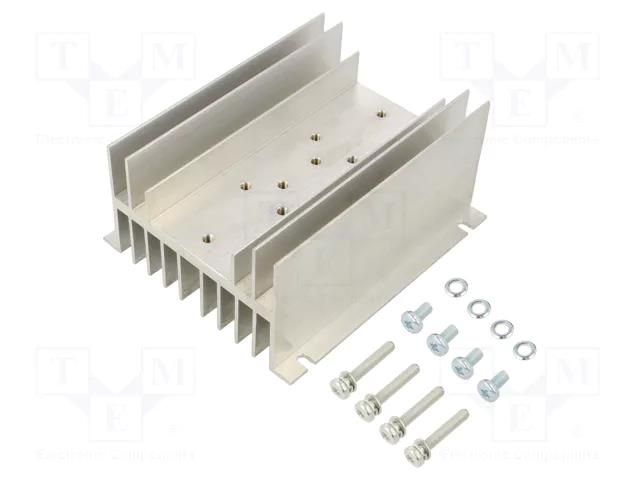 Heatsink: extruded; L: 67mm; W: 121mm; H: 140mm; 0.88K/W; aluminium CARLO GAVAZZI RHS10067LD