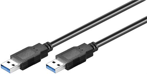 USB-A Cable, USB 3.0, 0.5 m, black, 0.5 m - USB 3.0 male (type A) > USB 3.0 male (type A) 95716