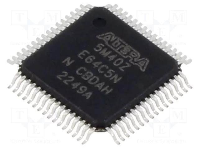 IC: FPGA; SMD; EQFP64; Number of macrocells: 40; I/O: 54; 1.8VDC INTEL 5M40ZE64C5N