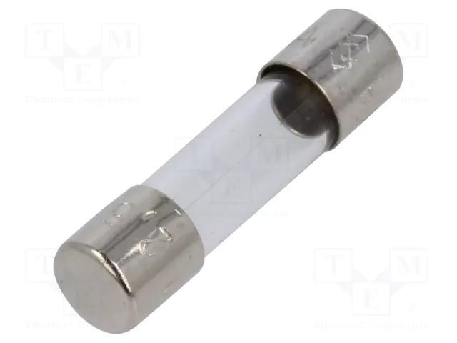 Fuse: fuse; 2.5A; 125VAC; quick blow; cylindrical,glass; 5x20mm; D1 SCHURTER 7010.3450