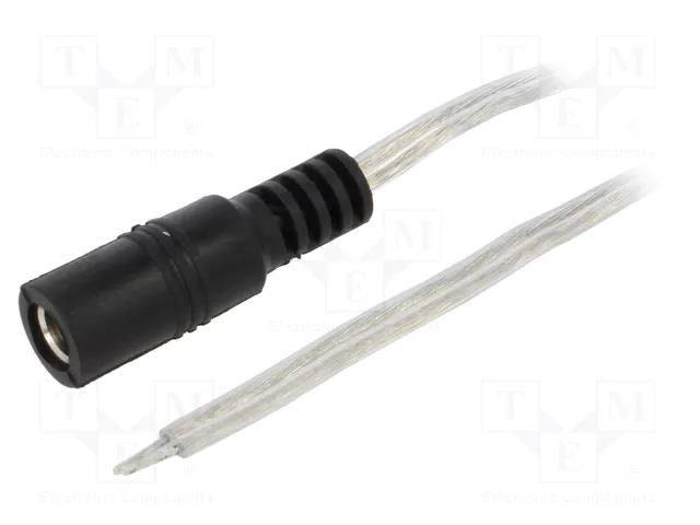 Cable; 2x0.5mm2; wires,DC 5,5/2,5 socket; straight; transparent BQ CABLE DC.CAB.8400.0500