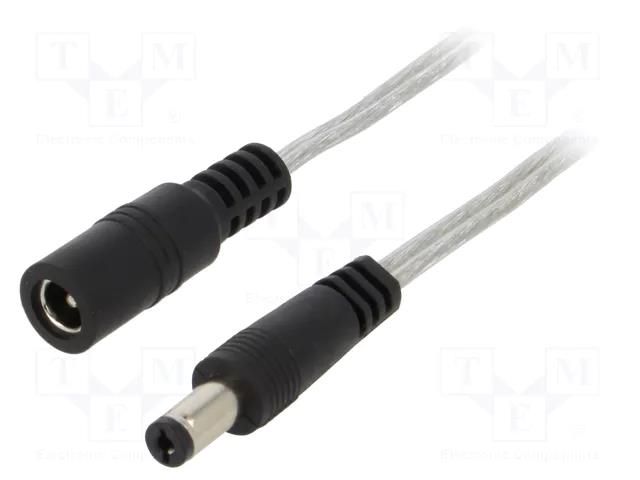 Cable; 2x0.5mm2; DC 5,5/2,1 plug,DC 5,5/2,1 socket; straight BQ CABLE DC.EXT.8200.0100
