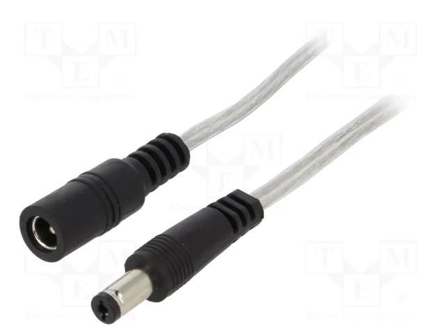 Cable; 2x0.5mm2; DC 5,5/2,1 plug,DC 5,5/2,1 socket; straight BQ CABLE DC.EXT.8200.0300