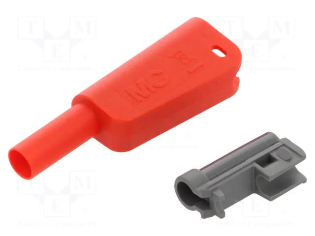 Accessories: case; 19A; red; 55.4mm; for banana plugs STÄUBLI KT-SL-4-39-22