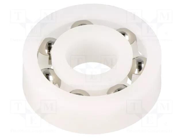 Bearing: ball; Øint: 9mm; Øout: 24mm; W: 7mm; Cage: polyamide IGUS BB-609-B180-30-ES