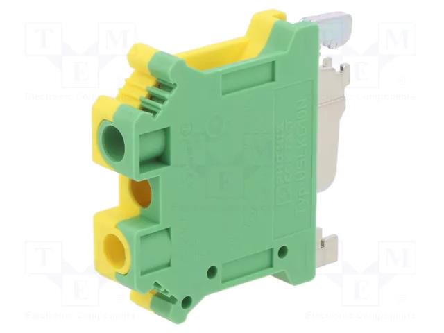 Splice terminal: rail; USLKG; screw terminal; yellow-green PHOENIX CONTACT USLKG10N