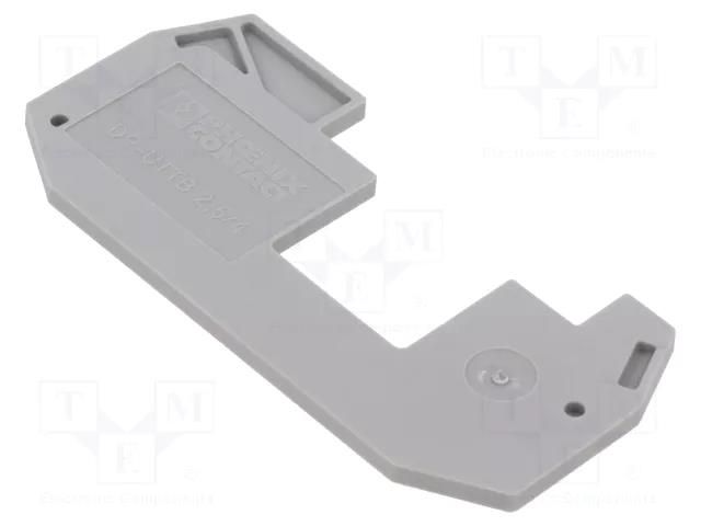 End plate; grey; UTTB PHOENIX CONTACT DP-UTTB2.5/4