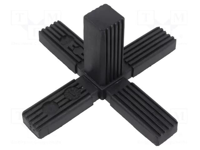Mounting coupler; for profiles; polyamide; -30÷100°C; I: 79mm ELESA+GANTER STC.25-3A-5W-C9