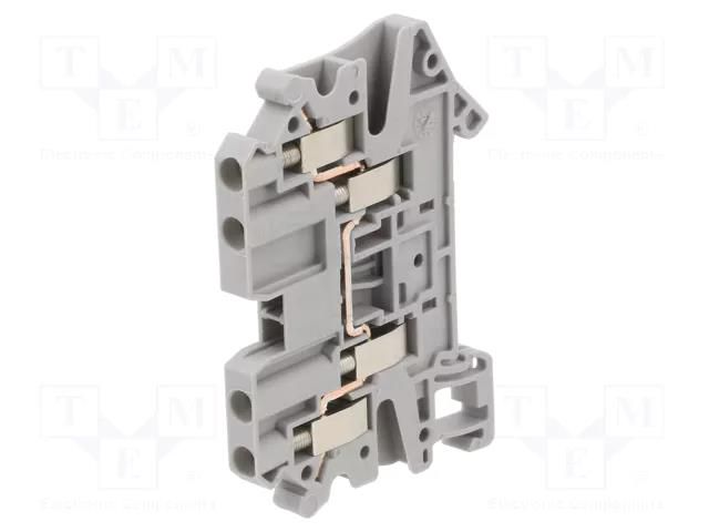 Splice terminal: rail; screw terminal; grey; polyamide; 0.14÷4mm2 PHOENIX CONTACT UT2.5-QUATTRO