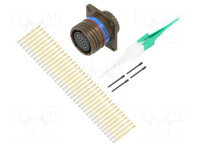 Connector: military; socket; female; PIN: 37; straight; crimped AMPHENOL AIR D38999/20WD35SN