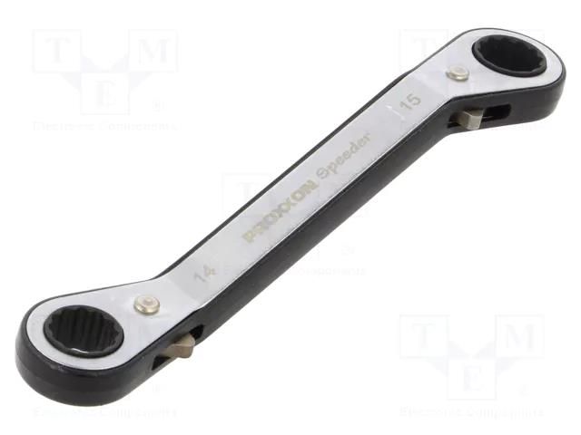 Wrench; box,with ratchet; 14mm,15mm; Speeder PROXXON PR23211