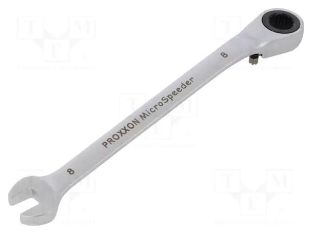 Wrench; combination spanner,with ratchet; 8mm; MicroSpeeder PROXXON PR23130