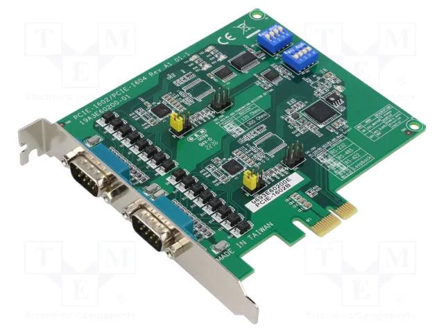 Isolated digital output  card; PCI,RS232/RS422/RS485 x2; 260mA ADVANTECH PCIE-1602B-AE