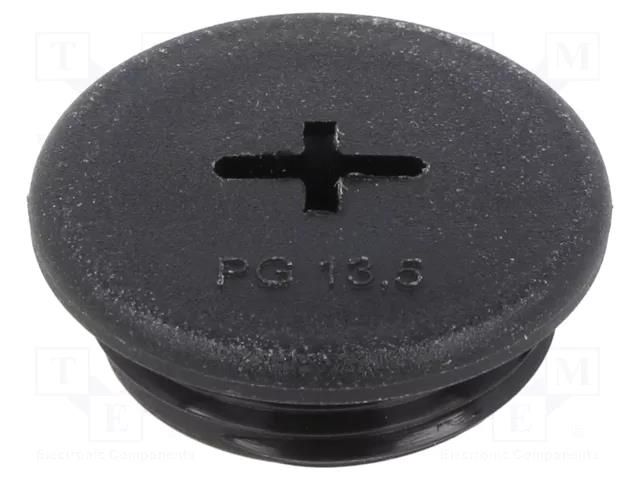 Stopper; PG13,5; polyamide; black; Thread: PG; 6mm; 10pcs. ALPHA WIRE HPP13-BK080