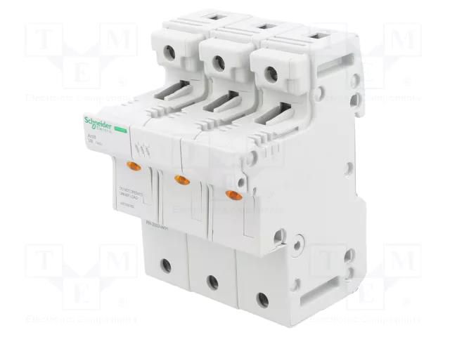 Fuse base; 14x51mm; for DIN rail mounting; 50A; Poles: 3 SCHNEIDER ELECTRIC A9GSB350
