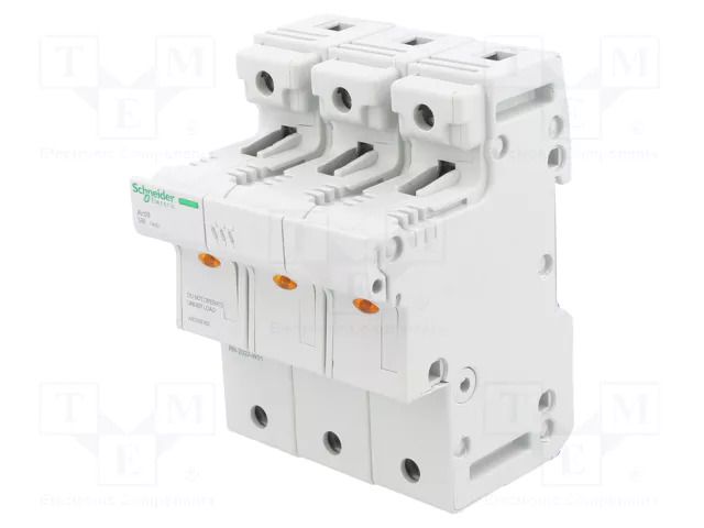 Fuse base; 14x51mm; for DIN rail mounting; 50A; Poles: 3 SCHNEIDER ELECTRIC A9GSB350