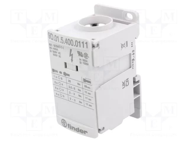 Splice terminal: distribution block; 1kV; for DIN rail mounting FINDER 9D.01.5.400.0111