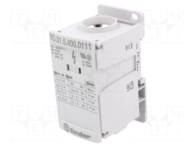 Splice terminal: distribution block; 1kV; for DIN rail mounting FINDER 9D.01.5.400.0111
