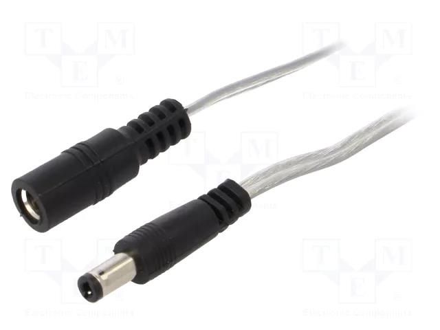Cable; 2x0.5mm2; DC 5,5/2,5 plug,DC 5,5/2,5 socket; straight BQ CABLE DC.EXT.8600.0200