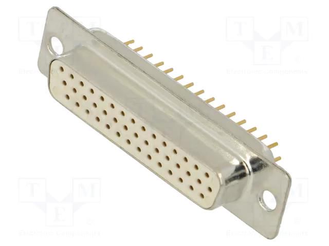 Connector: D-Sub HD; PIN: 44; socket; female; on PCBs; straight; THT Deltron AG HD-D44SY/2