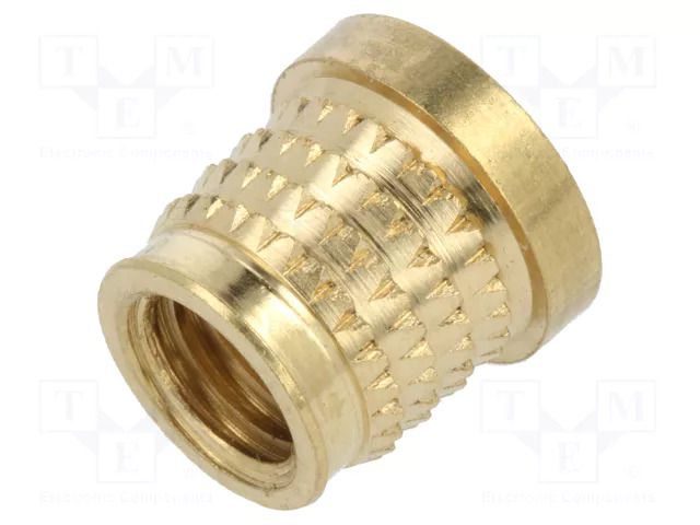 Threaded insert; brass; M8; BN 37901; L: 10.1mm; for plastic TAPPEX KVT-073M8