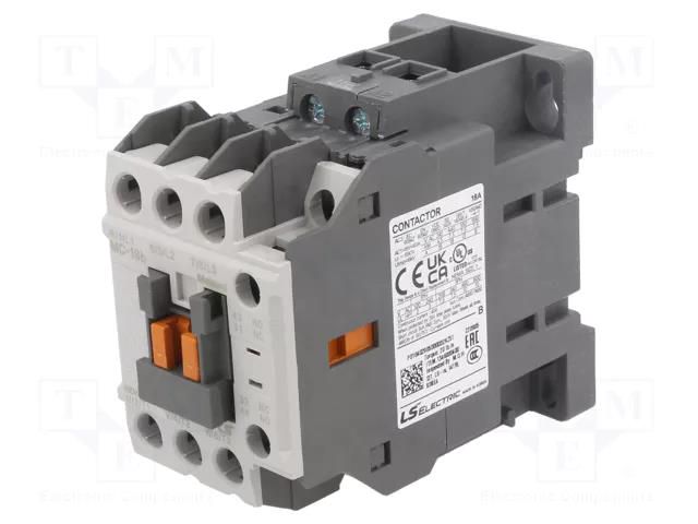 Contactor: 3-pole; NO x3; Auxiliary contacts: NO + NC; 110VAC; 18A LS ELECTRIC MC-18B-110VAC