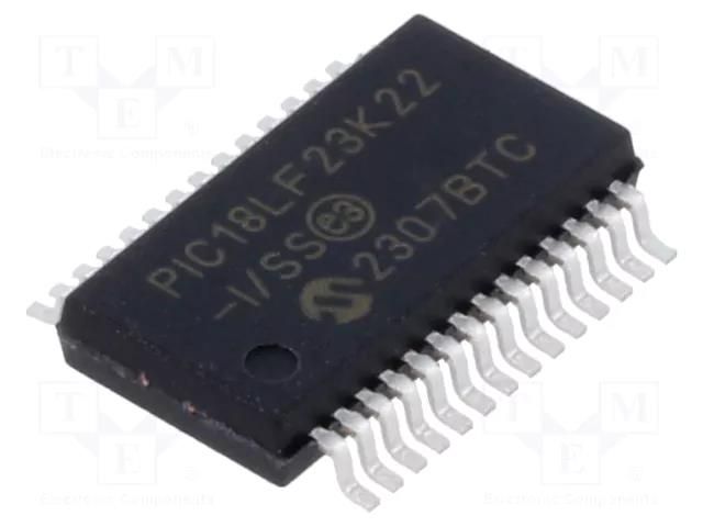 IC: PIC microcontroller; 64MHz; 1.8÷3.6VDC; SMD; SSOP28; PIC18 MICROCHIP TECHNOLOGY PIC18LF23K22-I/SS