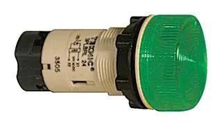 PILOT LIGHT, LED, GREEN, 22MM, 24V 3PLBR3L-024