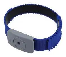 DUAL CONDUCTOR WRIST BAND, ADJUSTABLE, THERMOPLASTIC, BLUE 4720.